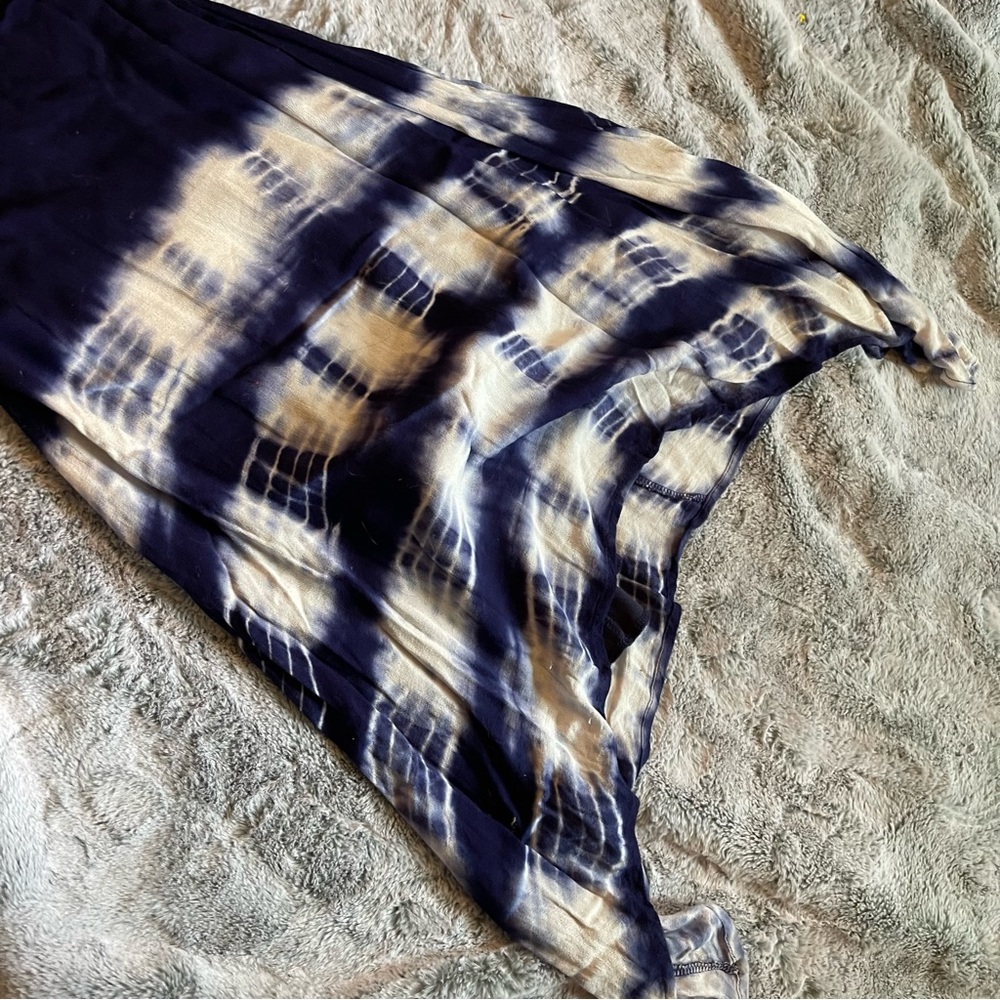 Francesca’s Collection Blue Rain Boho Tie Dye Midi Draped Dress - SMALL - Picture 4 of 10